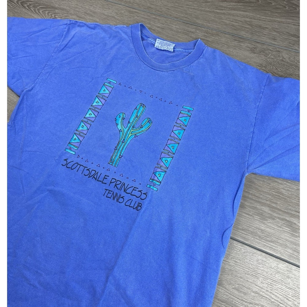 Fresh Produce Men's Vintage Scottsdale Princess Tennis Club Graphic Tee Blue XL